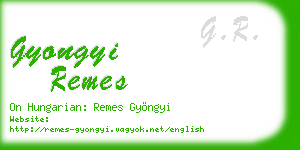 gyongyi remes business card
