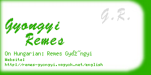 gyongyi remes business card